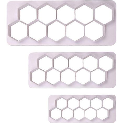 Lot de 3 emporte-pièces décoratifs à faire soi-même, moules à biscuits en forme de nid d'abeille