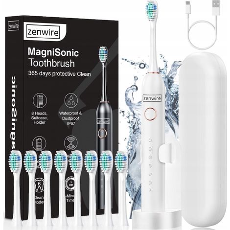 Cepillo de dientes eléctrico magnético sónico Zenwire 506 para adultos y niños.