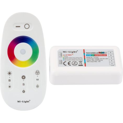 Controlador Regulador Táctil Tira LED RGBW 12/24V DC con Mando RF (1/4)
