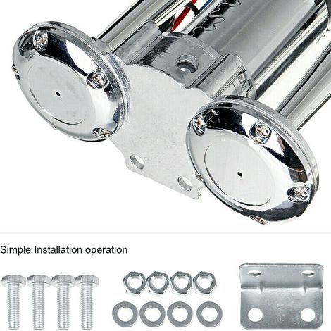 Trompe électrique 12V 600DB ultra puissante, kit avertisseur sonore double corne pour camions, bus et poids lourds (1/5)