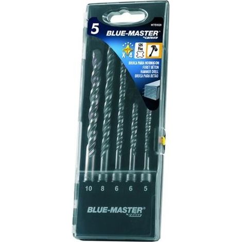 Estuche w77 5 brocas ø5-6x115 ø6-8-10x165mm BLUE MASTER
