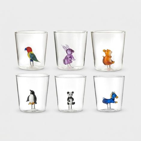 Set 6 bicchieri in vetro artigianali Pet Friends Mix 7 (1/4)