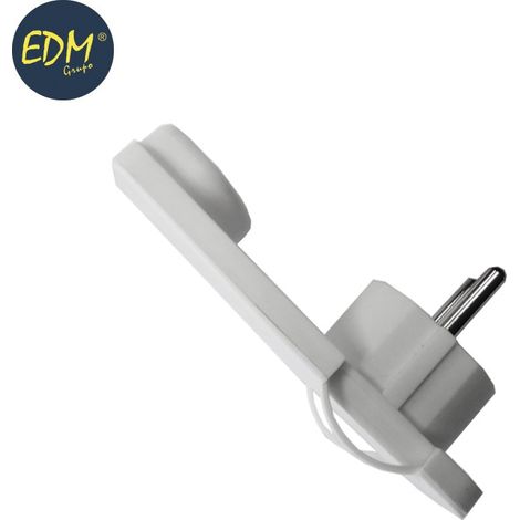 Extra flacher Schuko-Stecker 10/16 A bis 4,8 mm (einziehbar), Weiß