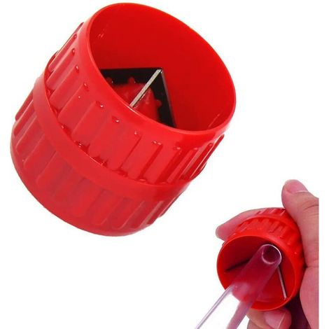 DEESSE SHOP - Alésoir de tube universel outil d'ébavurage outil de chanfreinage de tube acrylique alésoir intérieur et extérieur 5-38 MM outil de plomberie rouge (1/5)