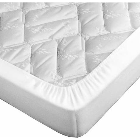 Drap housse blanc pour canapé lit bonnet 15 cm 135x185