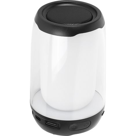 Enceinte Bluetooth avec caisson de basses, mini enceinte portable sans fil transparente et lumière d'ambiance pour la maison et l'extérieur. (1/5)