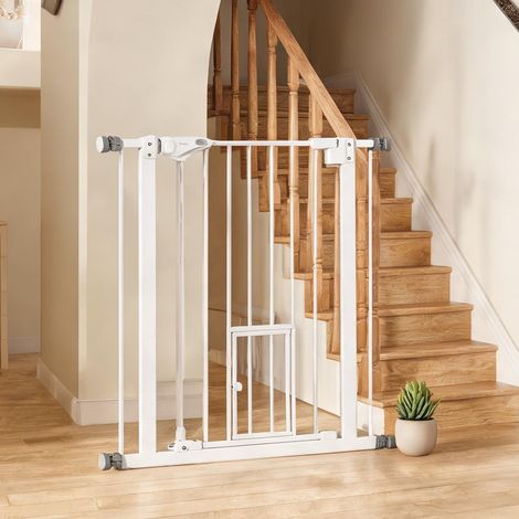 Barrière pour animaux branco en aço e plástico 68 x 2 x 76,2 cm (1/5)