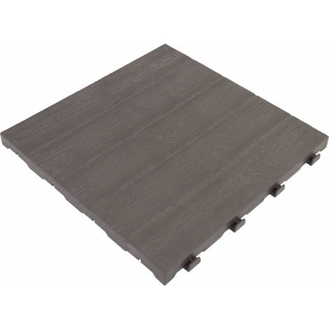 6 x PIASTRELLA IN PP 40X40X2,5CM E40 LM EFFETTO LEGNO