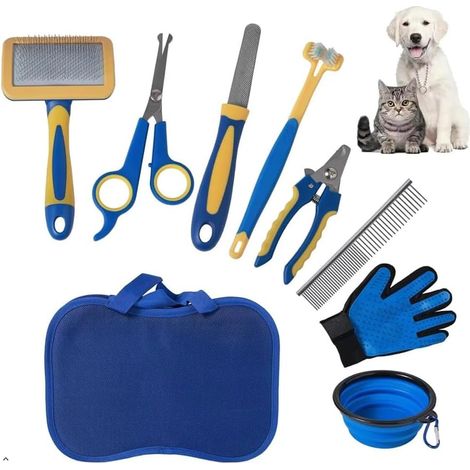 Professional 8-Piece Pet Grooming Kit for Dogs and Cats (1/5)