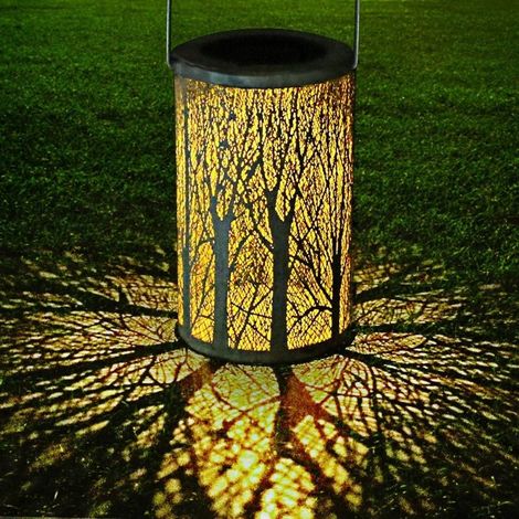Lanterne Solaire LED, Lampe Suspendue Extérieure Lumière Suspendue Décorative Vintage Métal Étanche IP44 Éclairage Marocain Silhouette pour Jardin Patio Pelouse Couloir Allée - RWLumières et Éclairage (1/5)