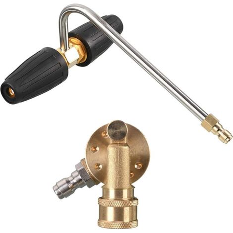 Attachement de nettoyeur de gouttière, coupleur pivotant pour embouts de nettoyeur haute pression
