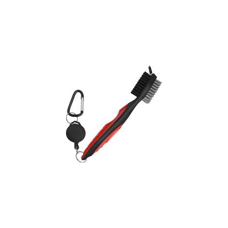 Outil de nettoyage pour tête de club de golf – Brosse rouge ergonomique avec picots en nylon résistant, lot de 1