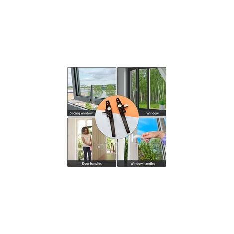 2 Pcs Poignée de Fenêtre en Alliage d'aluminium, Universelle Poignées de Fenêtre Verrouillage de Remplacement Droite Gauche de Fenêtre avec Fixation à Vis pour Porte Fenêtre à Battants en Alumi (1/4)
