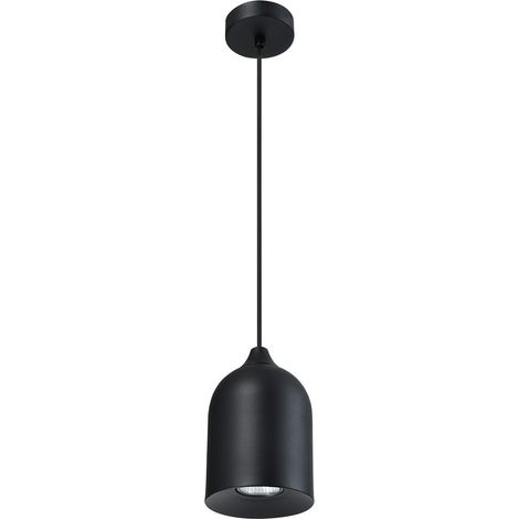 Suspension noire minimaliste métal GU10 Nilo Prestige (1/5)