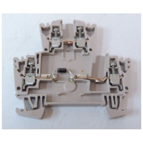 Bloc de jonction avec composant Raccordement vissé 2.5 mm² 1 A Diode 1N 4007 TS 35 B WEIDMULLER 8025610000