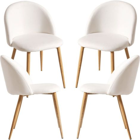 Packs Sillas Comedor - Pack 4 Sillas Vint Polipiel - Blanco (1/5)