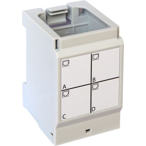 Legrand – Support pour 4 connecteurs RJ45 LCS³ – Coffret de communication – Connexion rapide sans outil – Augmente la capacité à 8 connecteurs
