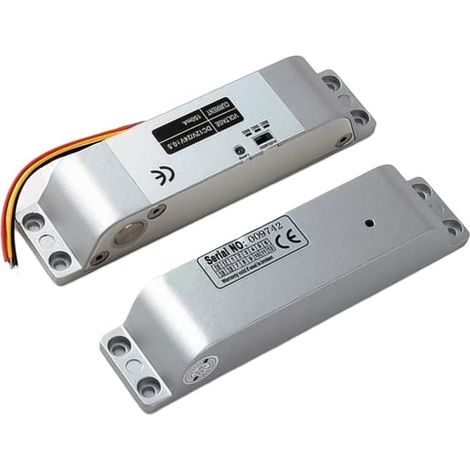 Electric lock in silver-finish aluminum alloy (1/5)