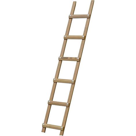 Matisère – Échelle de toit en bois 2.50m – Ecartement barreaux 33cm – Montants en hemlock – Traitement pour durabilité – B3125033