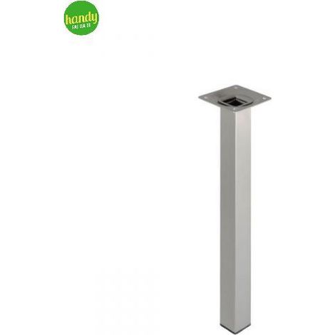 Piede quadro Masidef in metallo 25x25 mm H.100 in metallo silver