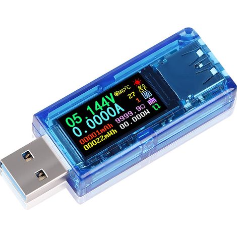 USB 3.0 Tester Multímetro 3.7-30V 0-4A USB Digital Current and Voltage Tester Meter Voltímetro Amperímetro Capacitancia Fuente de alimentación Cargador Detector Versión mejorada AT35 (1/5)