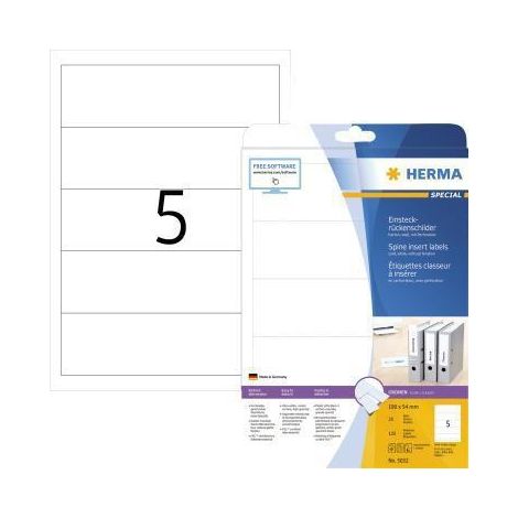 HERMA Ordnerrückenschild 5032 breit/kurz weiß 125 St./Pack. (1/3)