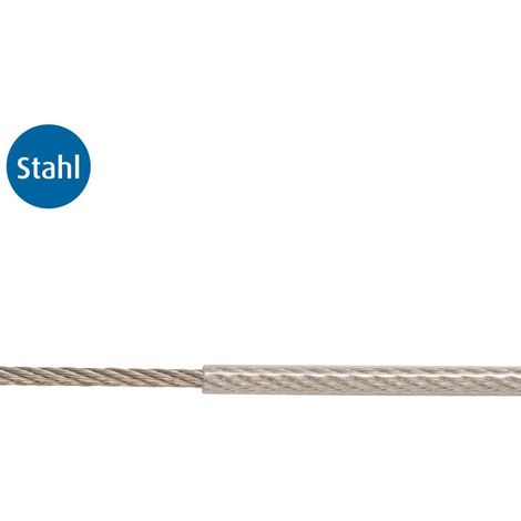 Conacord Drahtseil 5mm x 1m Material Stahl PVC ummantelt Drahtseile