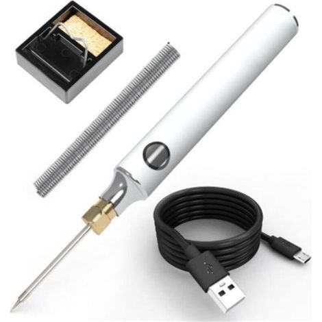 Kit de fer à souder, jeu de fer à souder électrique portable USB, stylo d'outils de soudage de température réglable 5V 8W, équipement de soudure à souder électrique-default (1/5)