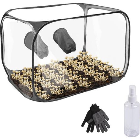 Tente de Culture 60x60x90 cm, Boîte et Serre de Culture Portable Étanche Tente de Plantation pour Champignons Ensemble de Culture de Champignons Sac de Culture (1/5)