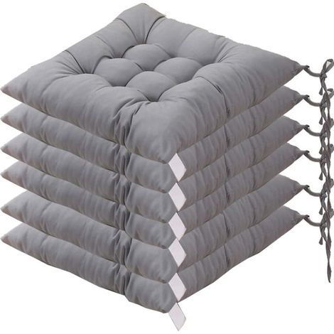 Coussins de chaise carrés 40x40 cm – Remplissage 100% polyester – Lavable à 30°C – Pour intérieur et extérieur – Confort moderne et coloré (1/5)