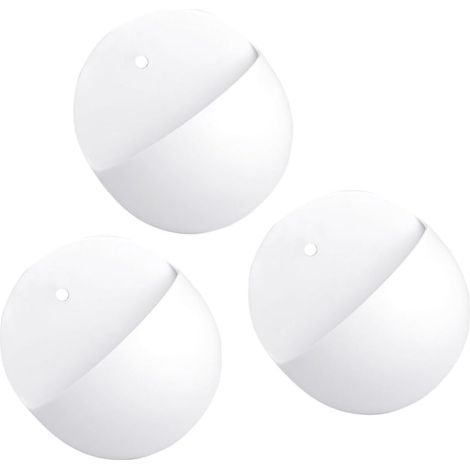 SHINEOFI Lot de 3 jardinières murales semi circulaires en plastique blanc, verticales (1/5)