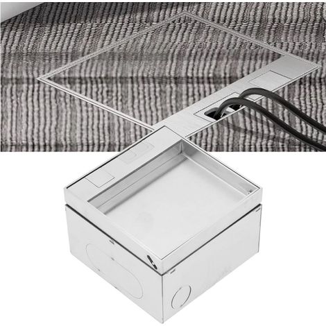 Versenkte Edelstahl-Bodensteckdose mit zwei Anschlüssen (USB + Typ-C), Schnellladefunktion, flach, 130 mm, unsichtbar, wasserdicht, 100–265 V Wechselstrom (1/5)