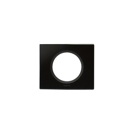 Legrand – Plaque 1 poste en verre noir – Gamme Céliane – Montage horizontal ou vertical – Pour support universel – 69301 (1/8)