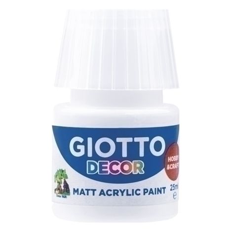 PINTURA ACRIL.GIOTTO 25 ml BLANCO - Pack de 6 unidades