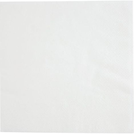 Serviettes Snacking 2 Plis Pliage 1/4 Recyclable 330 mm Blanches - Lot de 2000 - Fiesta