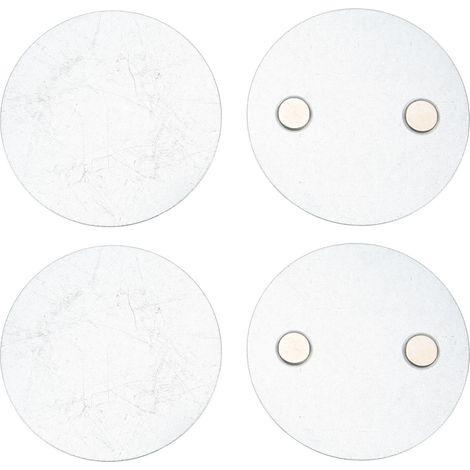 Vendu par lot de 2 accessoires d’installation pour détecteur de fumée/alarme gaz magnétique puissant de 7 cm feuille magnétique, feuille galvanisée, adhésif double face. (1/5)