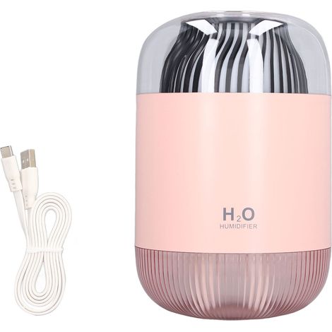 Humidificateur d'air 1000ml à double brumisation avec veilleuse USB pour maison rose - Purificateur d'humidité (1/5)