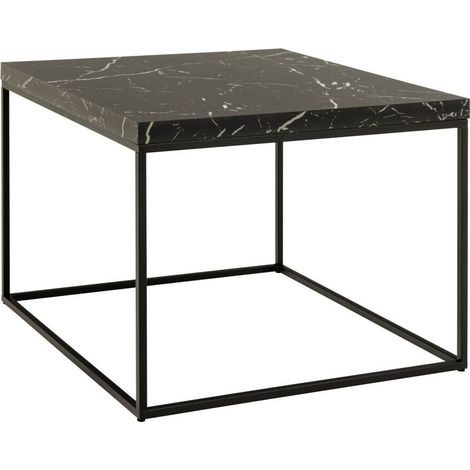 Mesa de centro Norsica 768, Mármol negro, 45x60x60cm, Diámetro: 0, MDF, Angular (1/5)