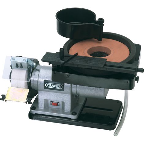 Draper 350W Wet and Dry Bench Grinder (Model 31235) for Versatile Grinding and Polishing Tasks (1/5)