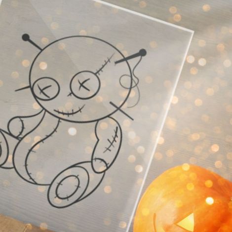 Décoration Murale Halloween Panneau Acrylique Transparent Motif Effrayant Peinture Artistique Thème Fête Maison 14x21cm CBS719X09 (1/4)