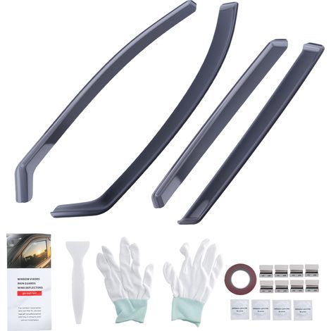 4pcs Tinted Wind Deflectors for Seat Ibiza MK5 2017-2024 Window Rain Visors