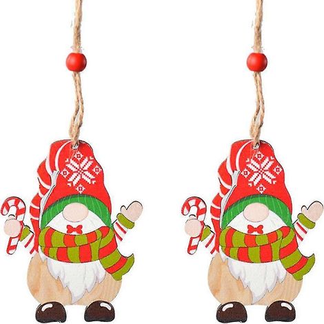 Adornos navideños, decoración colgante de madera para árbol de Navidad (1/5)