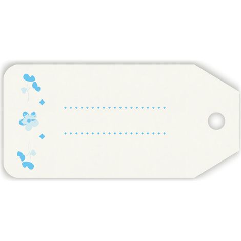 Scotton Targhetta 45 x 25 Mm Bloom Azzurro 10 Pz