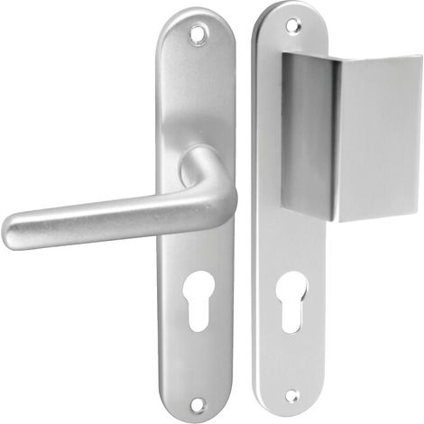 Ensemble pour portes palières sur grandes plaques en aluminium clé I
