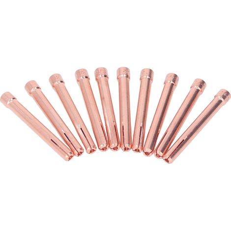 10Pcs Pinces TIG 3/32in 2,4mm 10N24, Électrodes Fixation Remplacement pour Torche de Soudage WP17 WP18 WP26 (1/5)