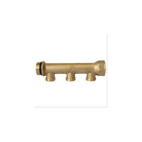 Collecteur sanitaire mâle-femelle 3/4'' (20/27), 3 départs mâle 1/2'' (15/21) - Fixoconnect