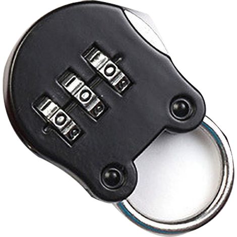 Ortviai Serrure à Combinaison Mini Câblée Resettable Noir Zinc pour Casier Sport et Valise