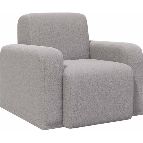Fauteuil Gris clair Bouclé vidaXL (1/5)