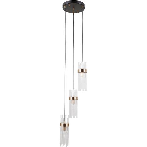 Terrassenhängeleuchte PND-40760-3-BK-HBR Italux (1/5)