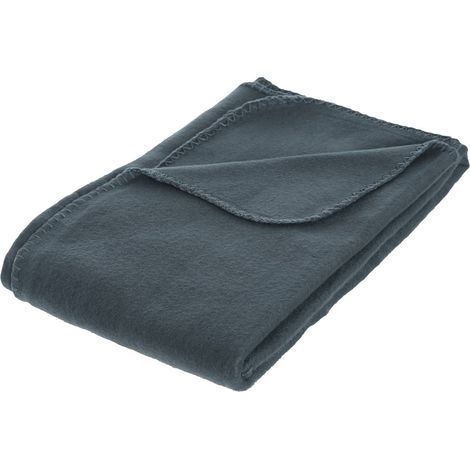 Plaid Polaire Bleu Orage 125 x 150 cm - Atmosphera